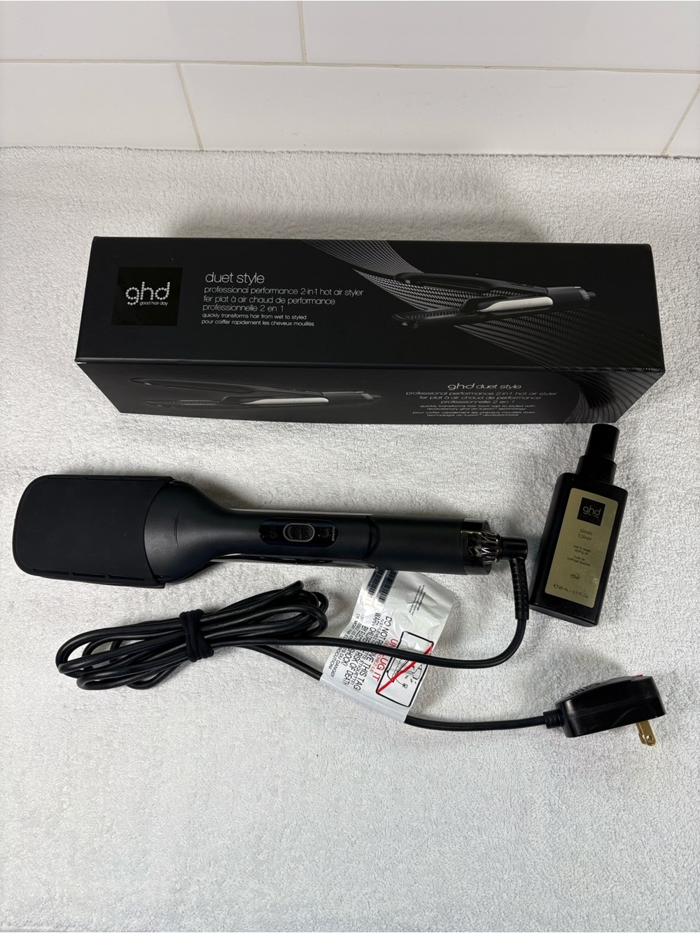 ghd DUET STYLE 2-IN-1 HOT AIR STYLER IN BLACK Styling Oil Heat Protect Sleeve